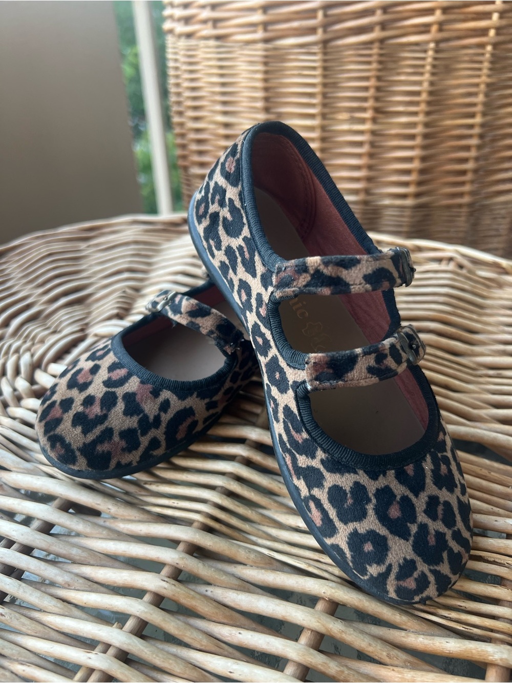 Children Chic Leopard Print Mary Jane Shoes EU 29 Made in Spain Leather